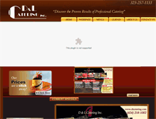 Tablet Screenshot of dlcatering.com